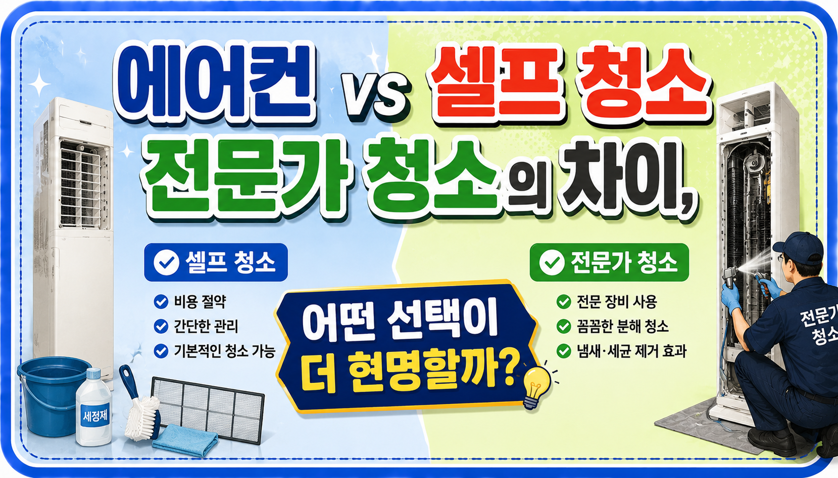 에어컨 셀프 청소와 전문가 청소의 차이, 어떤 선택이 더 현명할까?