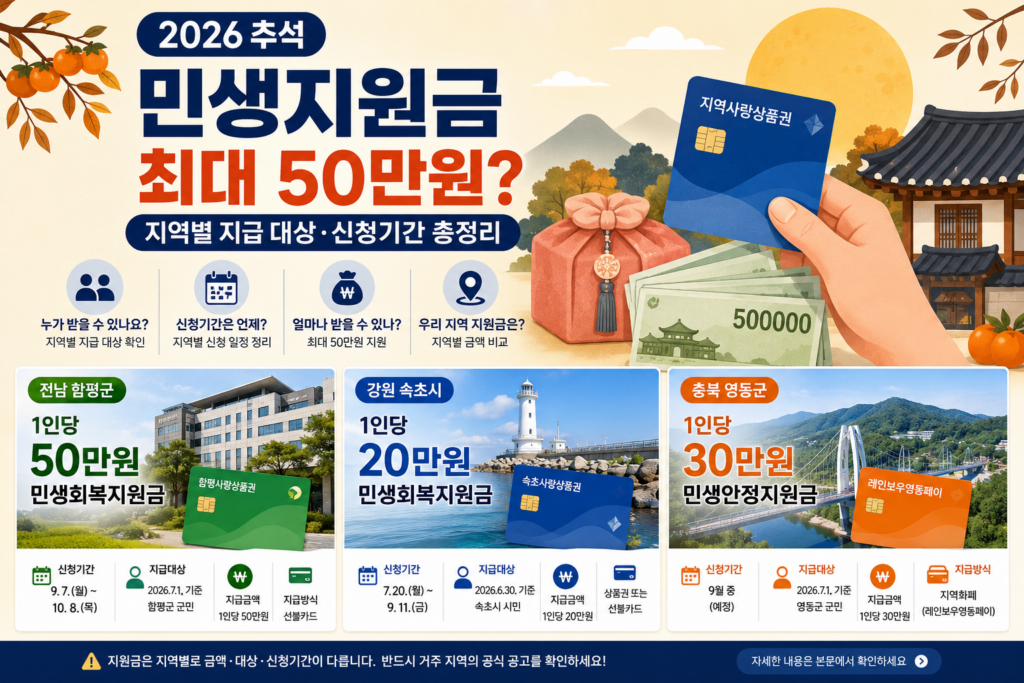 2026 추석 민생지원금