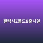 갤럭시Z폴드8출시일