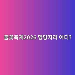 서울세계불꽃축제 2026 일정부터 명당까지, 처음 가도 덜 힘든 관람 팁 총정리 5 불꽃축제2026 명당자리 어디?