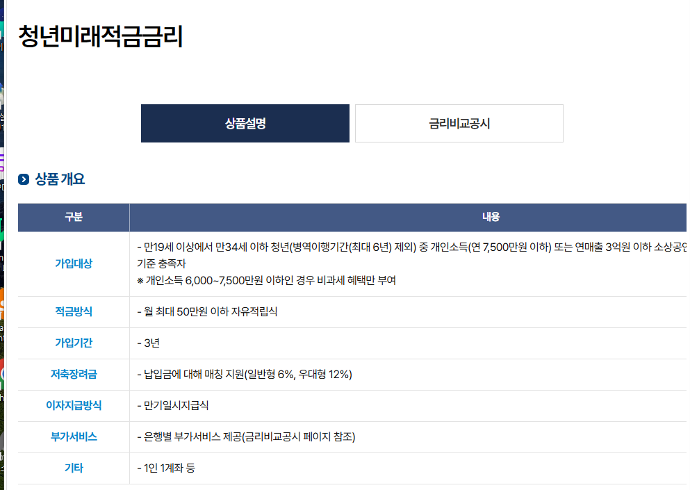 청년미래적금 가입조건 만기금액 신청방법 총정리 1 청년미래적금 가입조건