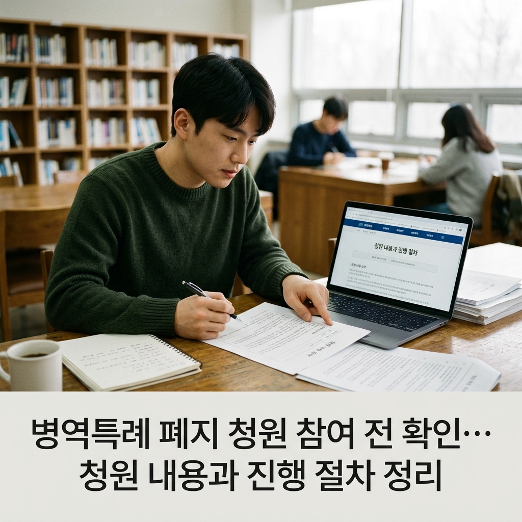 병역특례 폐지 청원 참여 전 확인… 청원 내용과 진행 절차 정리