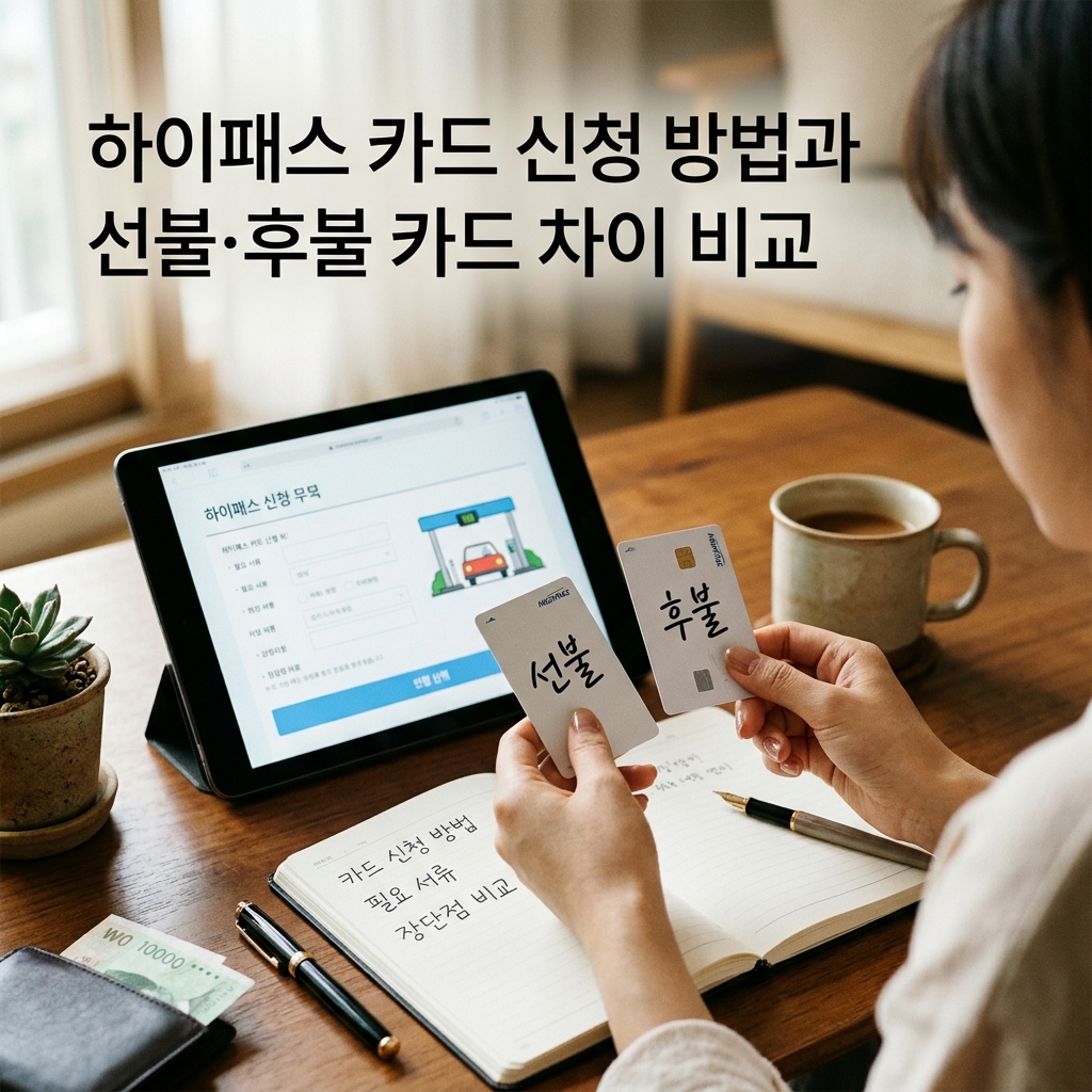 하이패스 카드 신청 방법과 선불·후불 카드 차이 비교